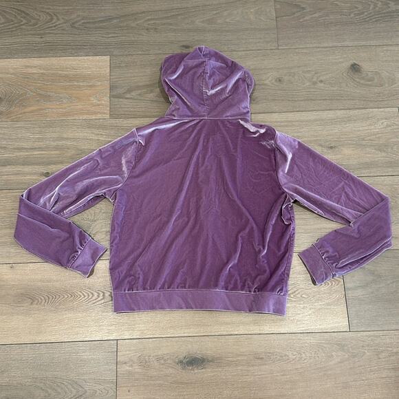 FABLETICS Bright Lilac Donna Velour Hoodie Full Zip Hood Active Jacket Size S - Picture 3 of 10